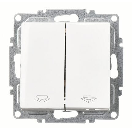 Visage Komutatör Liht Beyaz Vidalı Komütatör Liht Anahtar - 10AX 250V - Günsan - 01281100-150356