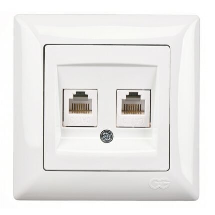 Visage Beyaz İkili Nümeris Telefon Prizi (2 x Cat3) - Günsan - 01281100-100121