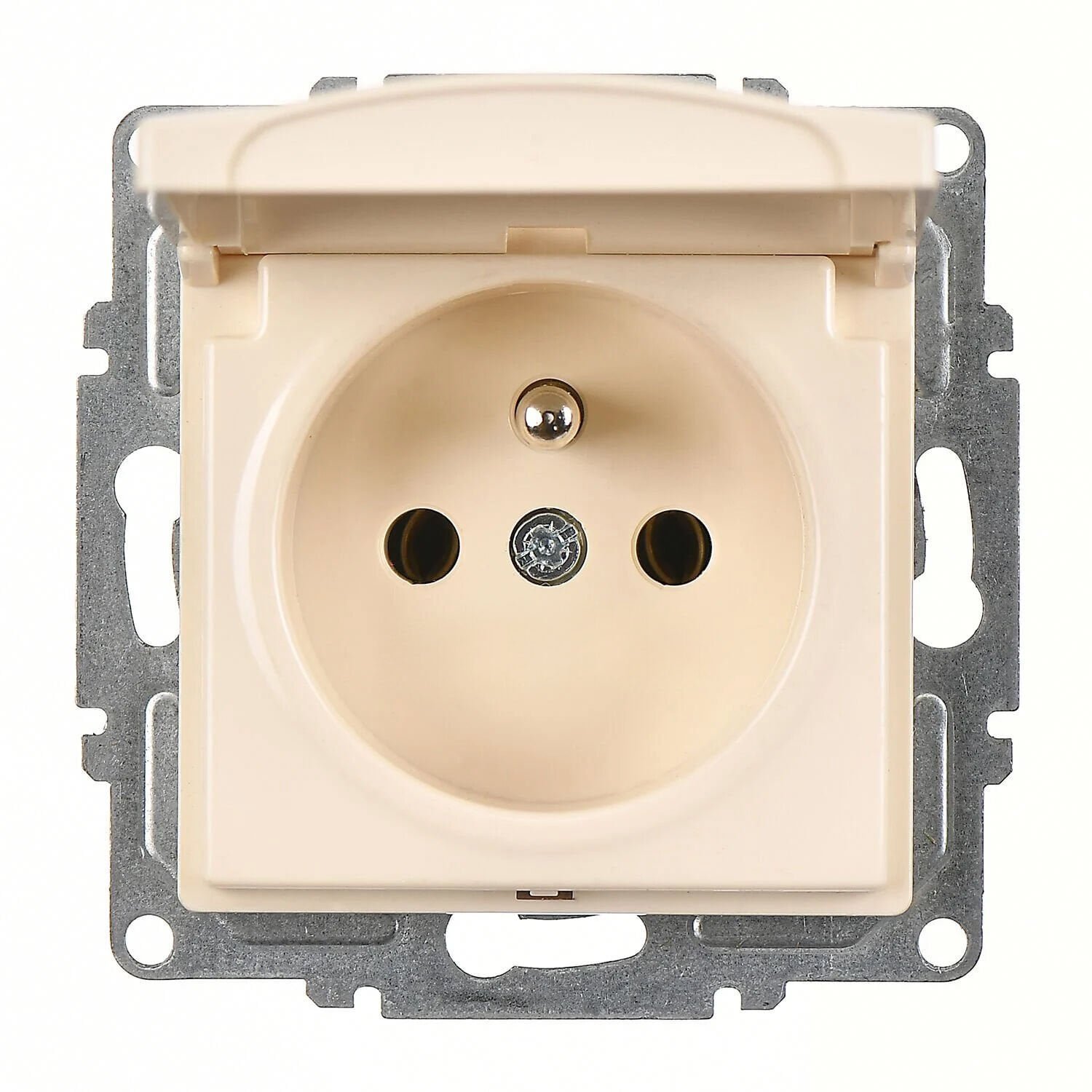 01281200-153139-mekanizma.jpg Visage Krem Kapaklı UPS Priz - 16A 250V - Vidalı - Günsan - 01281200-153139 - Görsel 1