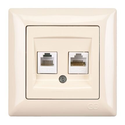 Visage Krem Data + Nümeris Telefon Prizi (RJ45 Cat6 + Cat3) - Günsan - 01281200-100171
