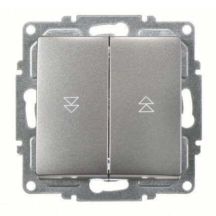 Visage Füme Vidalı Jaluzi Kumanda Anahtarı - İki Düğmeli - 10AX 250V - Günsan - 01281700-150125