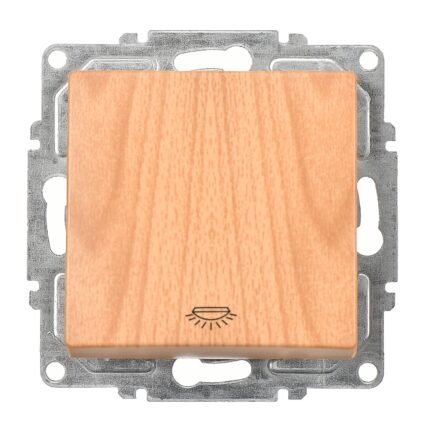 Visage Akçaağaç Vidalı Liht Anahtar - 10AX 250V - Günsan - 01282300-150105