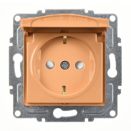 Visage Akçaağaç Çocuk Korumalı Kapaklı Topraklı Priz - 16A 250V - Klipsli - Günsan - 01282300-252138