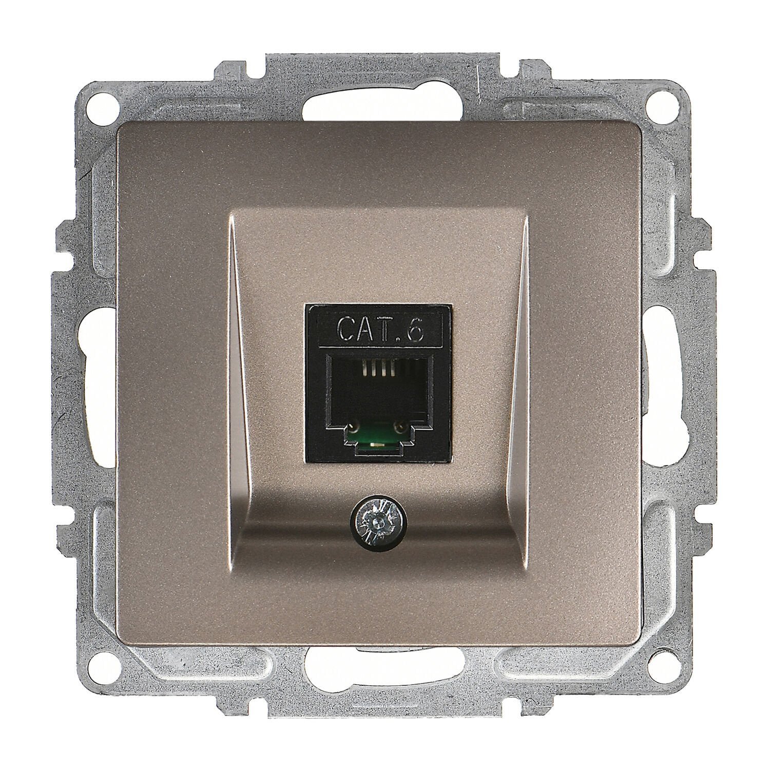 01283500-157169.jpg Visage Mocha Vidalı Tekli Data Prizi (RJ45 Cat6) - Günsan - 01283500-157169 - Görsel 1