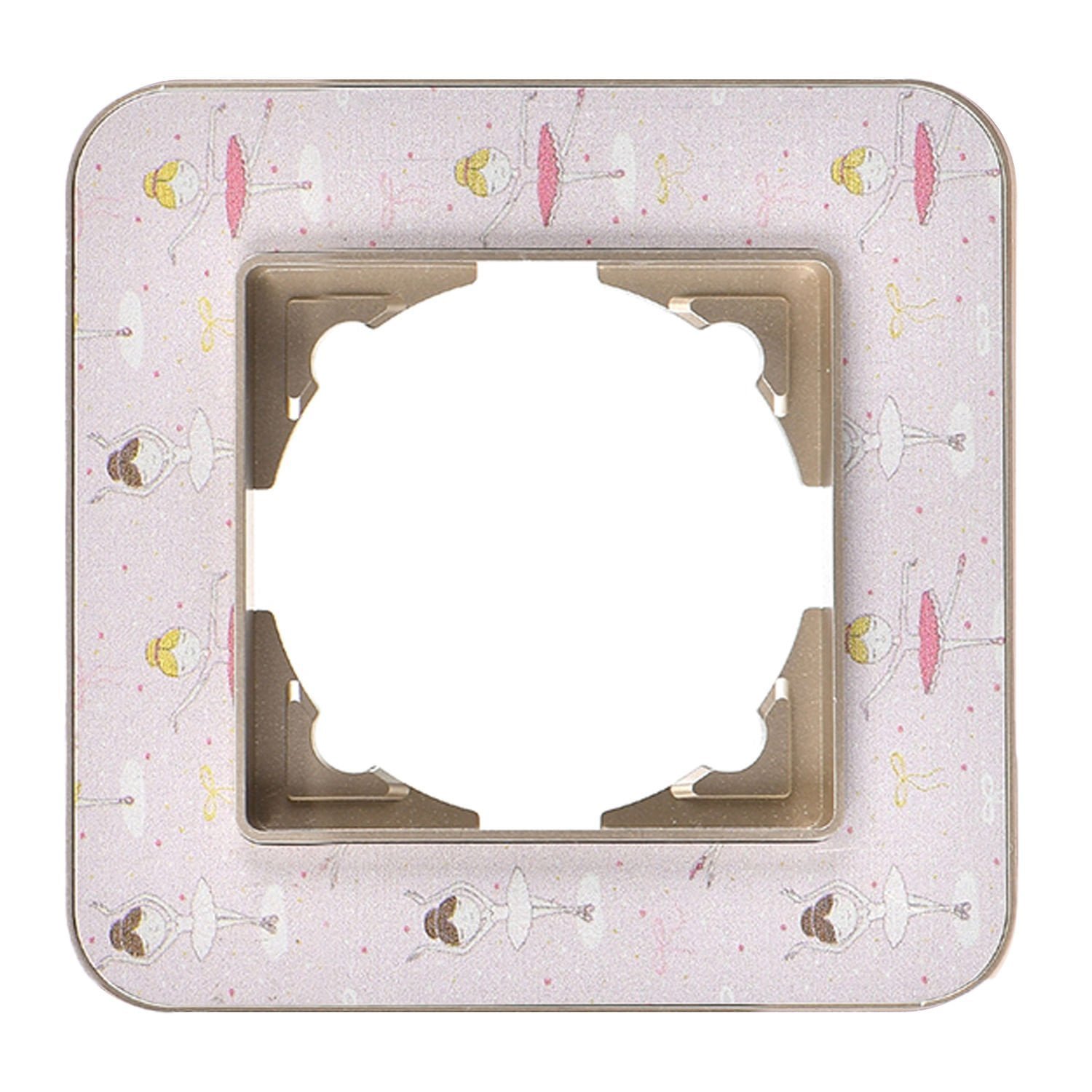 01382500-808140.jpg Radius Metalik Bej & Pinky Ballerina Tekli Çerçeve - Günsan - 01382500-808140 - Görsel 1