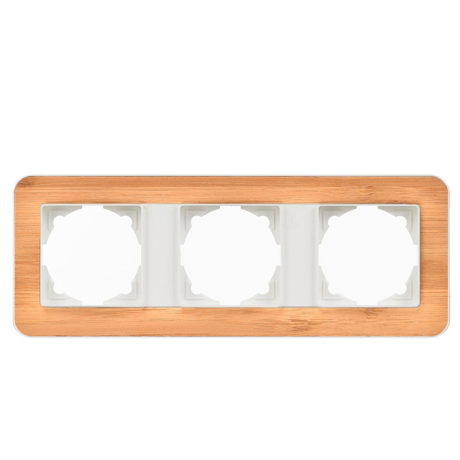 01389300-404143.jpg Radius Fildişi Beyazı & Natural Bamboo Üçlü Çerçeve - Günsan - 01389300-404143 - Görsel 1