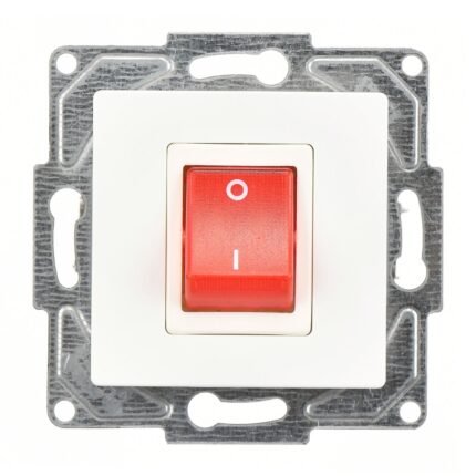 Eqona Beyaz Vidalı Boiler Anahtar - 10AX 250V - Günsan - 01401100-150163