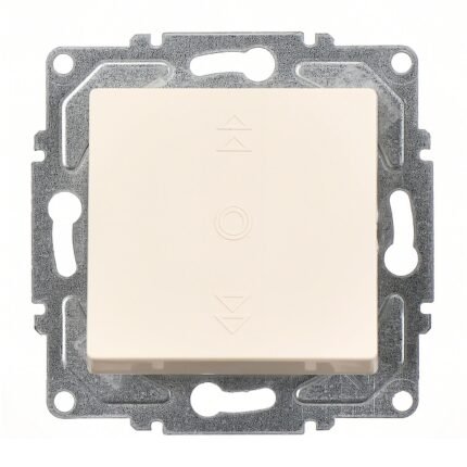 Eqona Krem Vidalı Jaluzi Kumanda Anahtarı - Tek Düğmeli 10AX 250V - Günsan - 01401200-150179