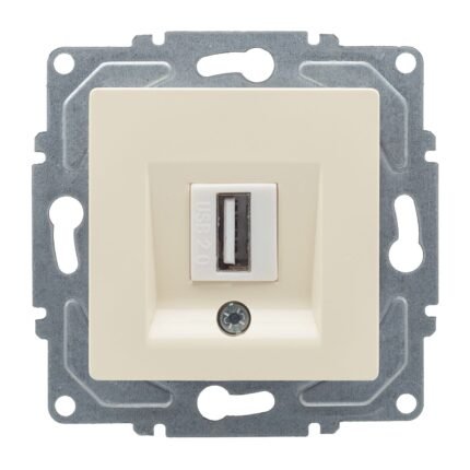 Eqona Krem Vidalı USB Data Prizi - Günsan - 01401200-157351