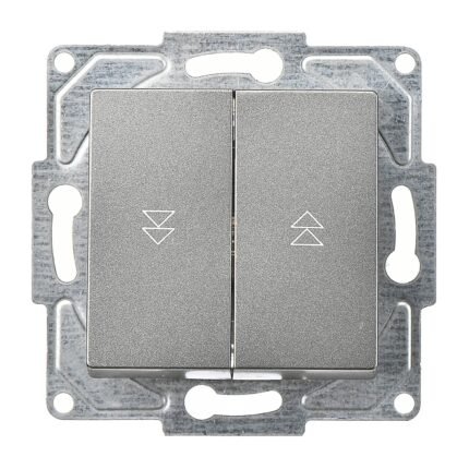 Eqona Füme Vidalı Jaluzi Kumanda Anahtarı - İki Düğmeli 10AX 250V - Günsan - 01401700-150125