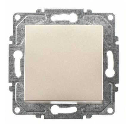 Eqona Metalik Bej Vidalı Anahtar - 10AX 250V - Günsan - 01402500-150101