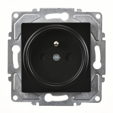 Eqona Metalik Siyah Çocuk Korumalı UPS Priz- 16A 250V - Klipsli - Günsan - 01403400-253137