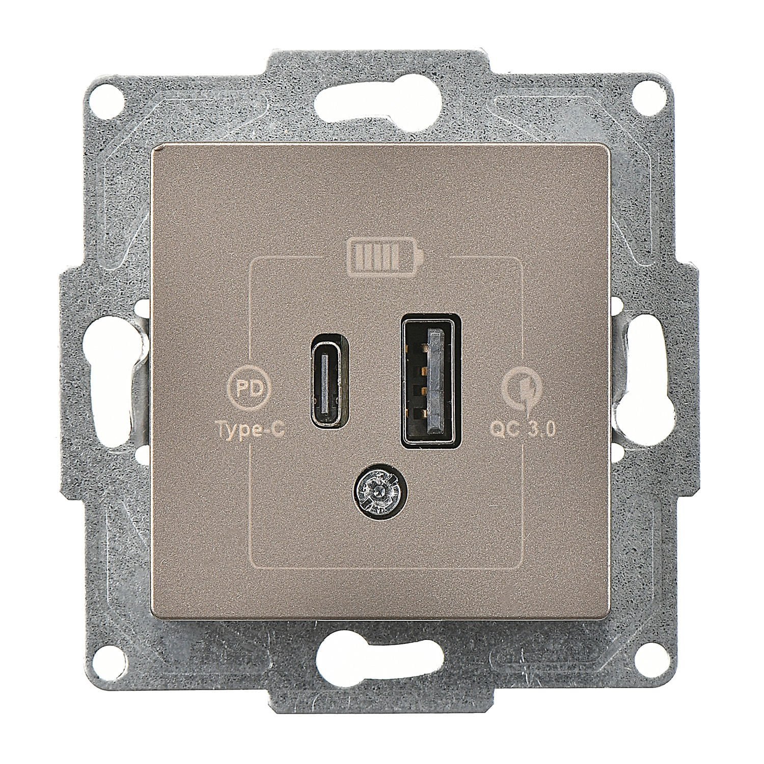 01403500-157360.jpg Eqona Mocha 2 Çıkışlı USB Şarj Prizi - 20W (Type C + Type A) - Günsan - 01403500-157360 - Görsel 1