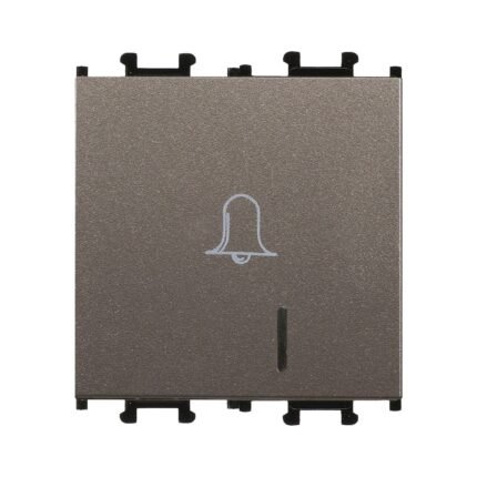Domino Mocha Vidalı Işıklı Geniş Zil Butonu - 2M - 16AX 250V - Günsan - 01433505-165112