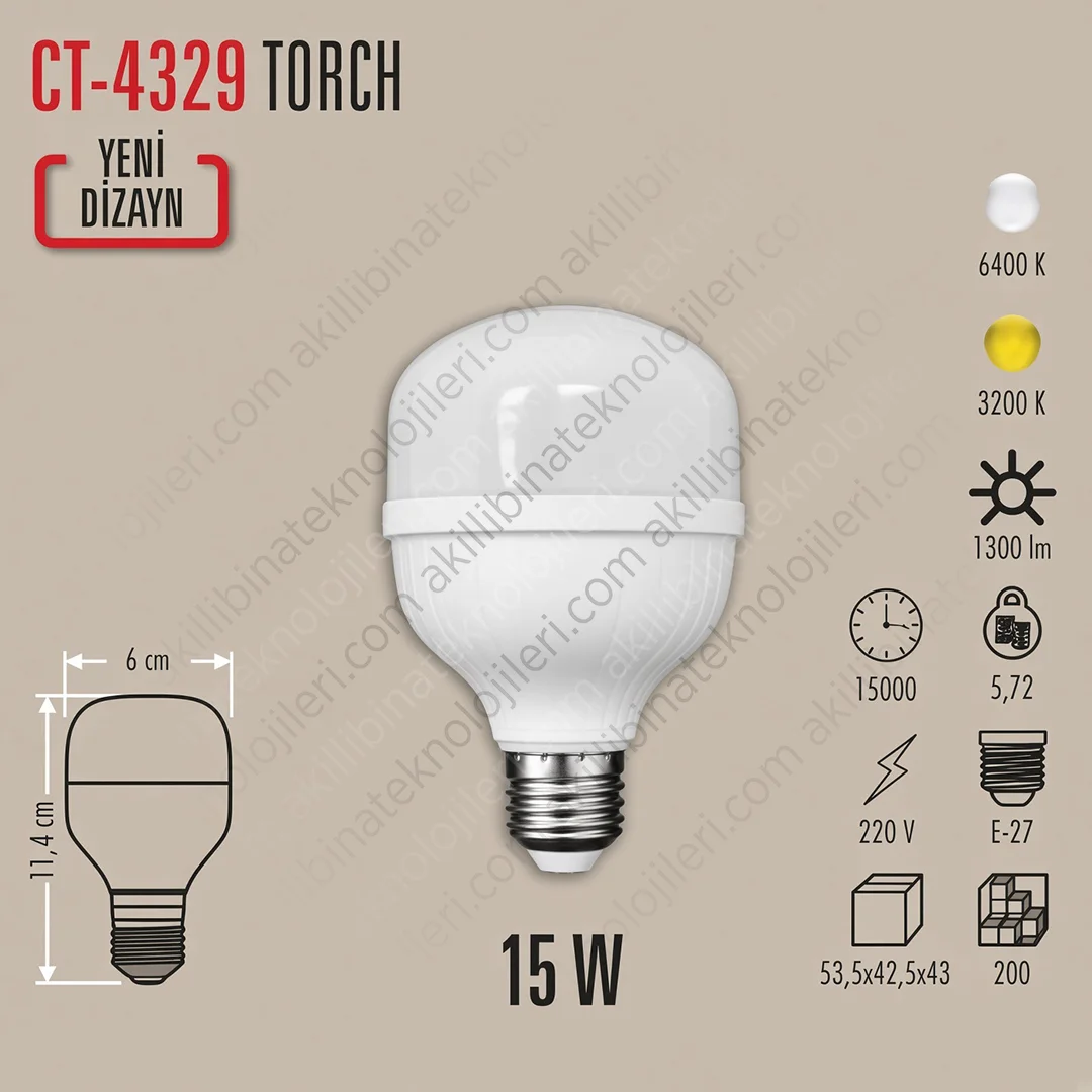 CT-4329 Cata CT-4329 15W LED Aydınlatma - Görsel 1