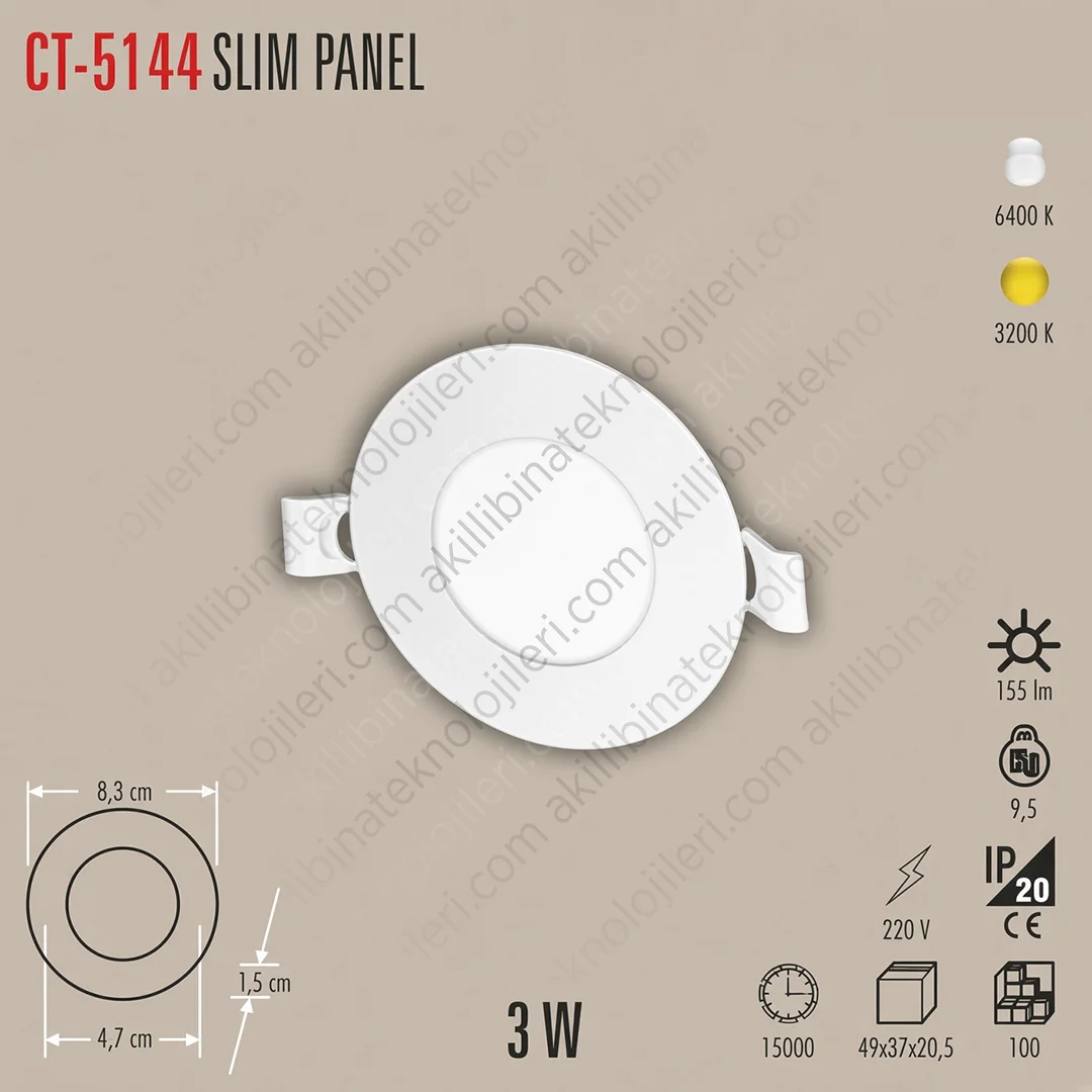CT-5144 Cata CT-5144 3W LED Spot Ampul Beyaz ve Gün Işığı Seçenekli - Görsel 1