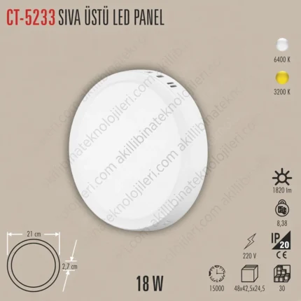 Cata CT-5233 18W Beyaz Gün Işığı LED Aydınlatma CT-5233