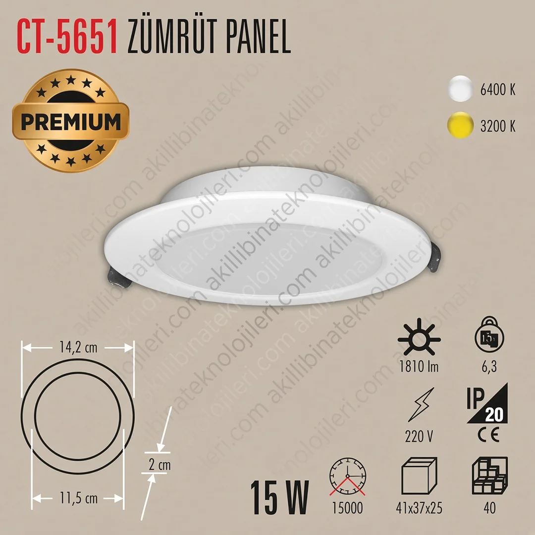 CT-5651 Cata CT-5651 15W LED Aydınlatma Ürünü - Görsel 1