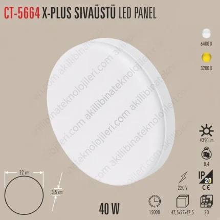 Cata CT-5664 40 W Led Panel Aydınlatma