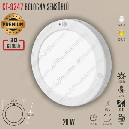 Cata CT-9247 20W 2100 lm IP20 Led Armatür
