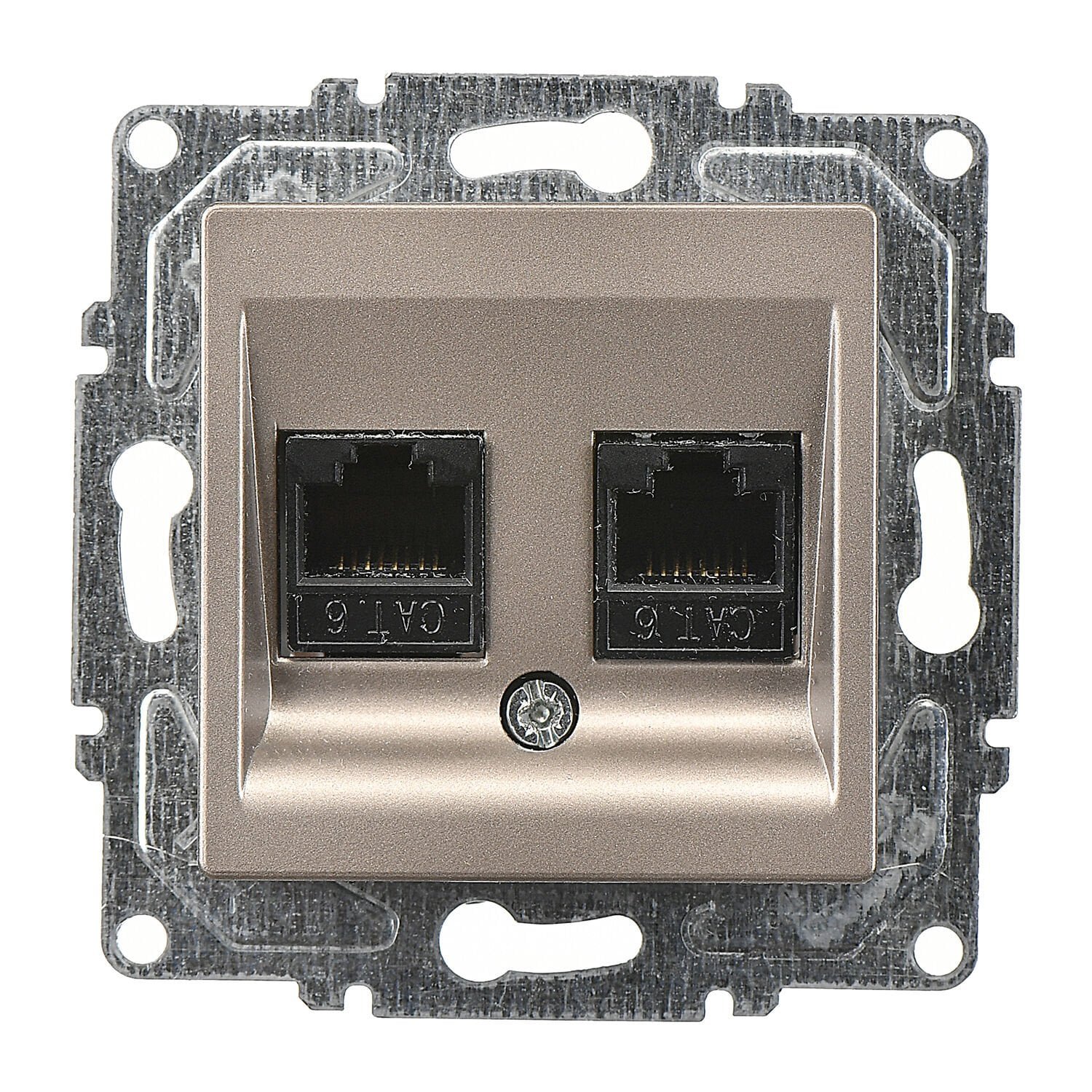 eqona-moka-136.jpg Eqona Mocha Vidalı İkili Data Prizi (2 x RJ45 Cat6) - Günsan - 01403500-157170 - Görsel 1