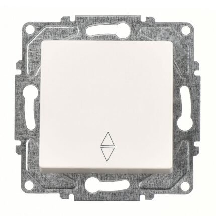 Eqona Fildişi Beyazı Vidalı Vavien Anahtar - 10AX 250V - Günsan - 01409300-150107
