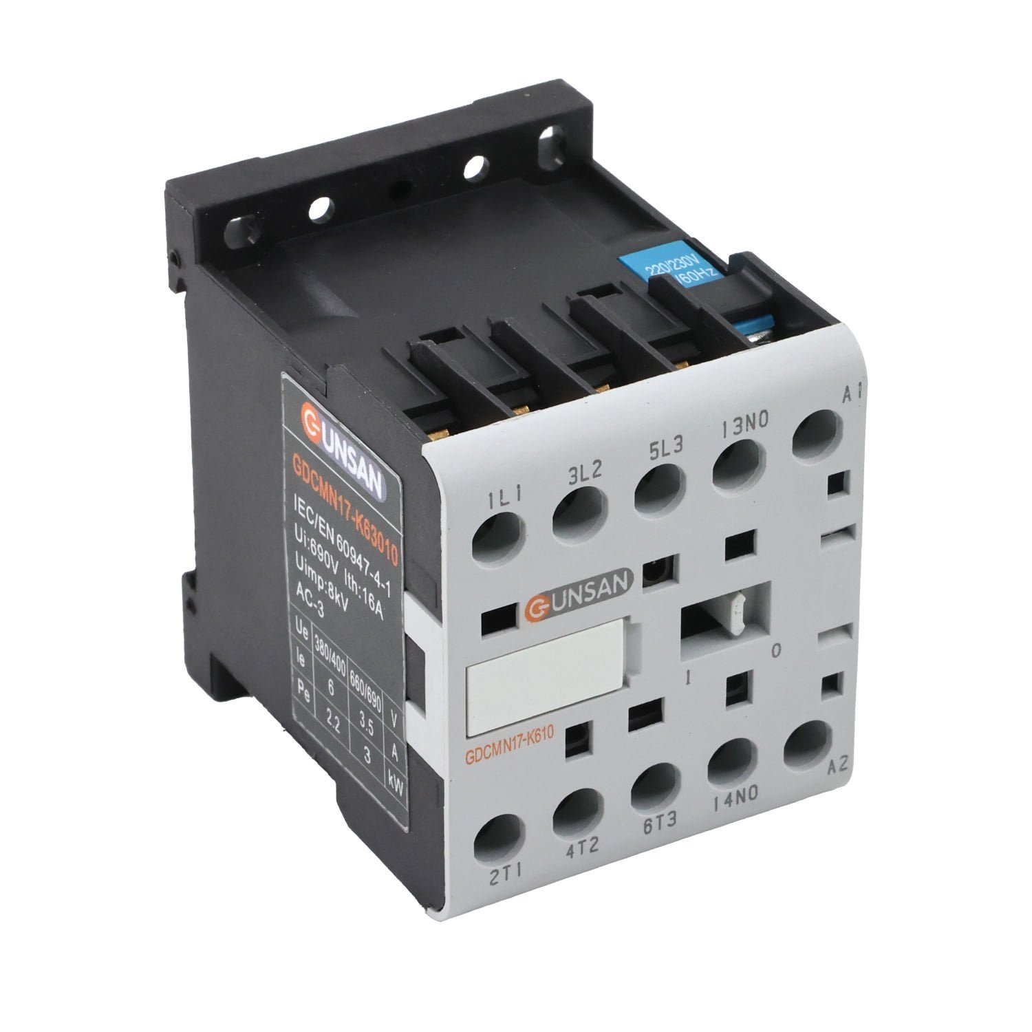 gdcmn17k63010m7.jpg Valta Mini Kontaktör 6A 1NO 220/230V 50/60Hz - Günsan - GDCMN17K63010M7 - Görsel 1