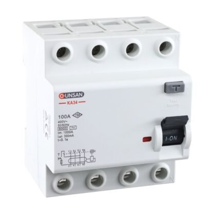 Valta AC Tip Kaçak Akım Koruma Anahtarı 4P 6kA 300mA 100A Dört Kutuplu - Günsan - KA34-100300
