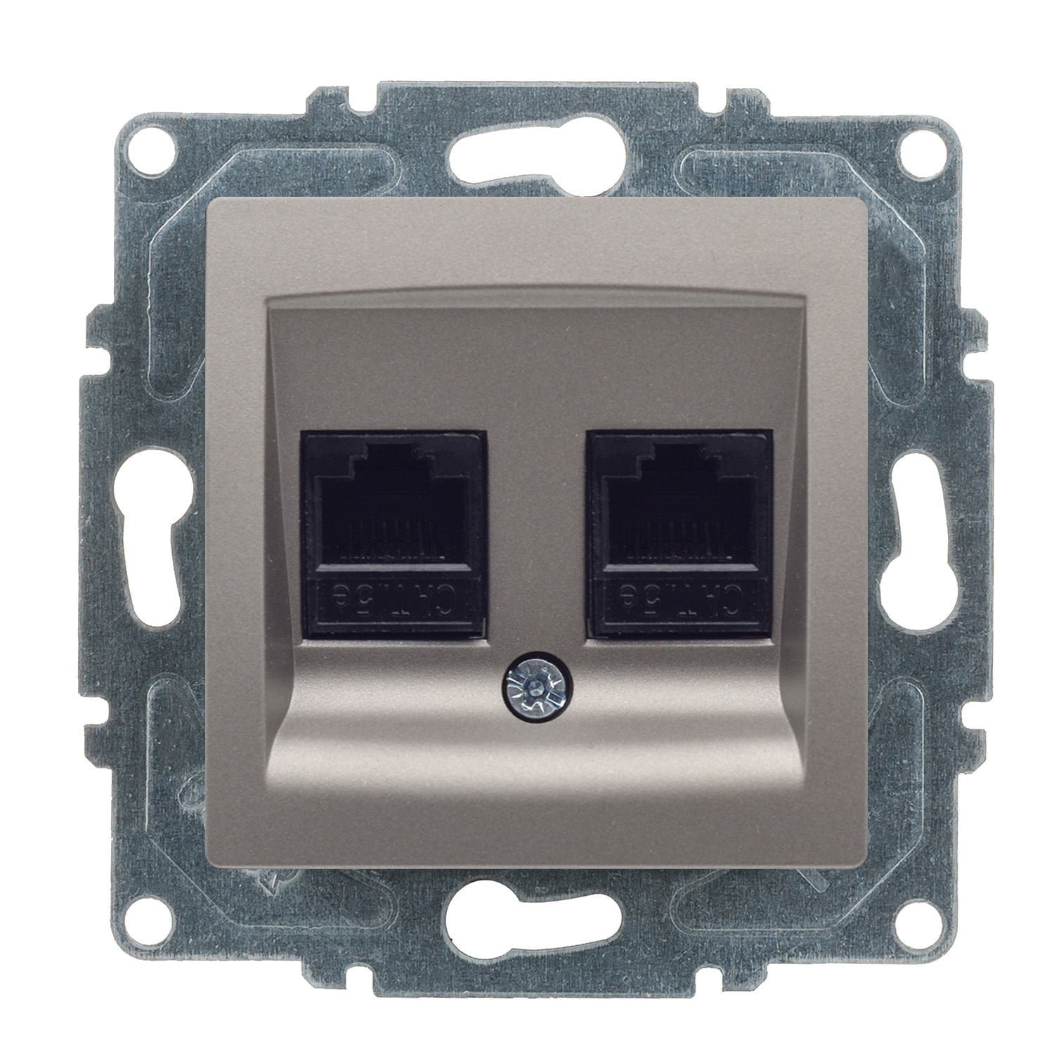 mekanizma-olacak-01283500-157131.jpg Visage Mocha Vidalı İkili Data Prizi (2 x RJ45 Cat5E) - Günsan - 01283500-157131 - Görsel 1