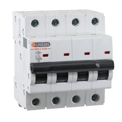 Valta Otomatik Sigorta 10kA C Tip 4P 10A - Günsan - OS3C4100-10